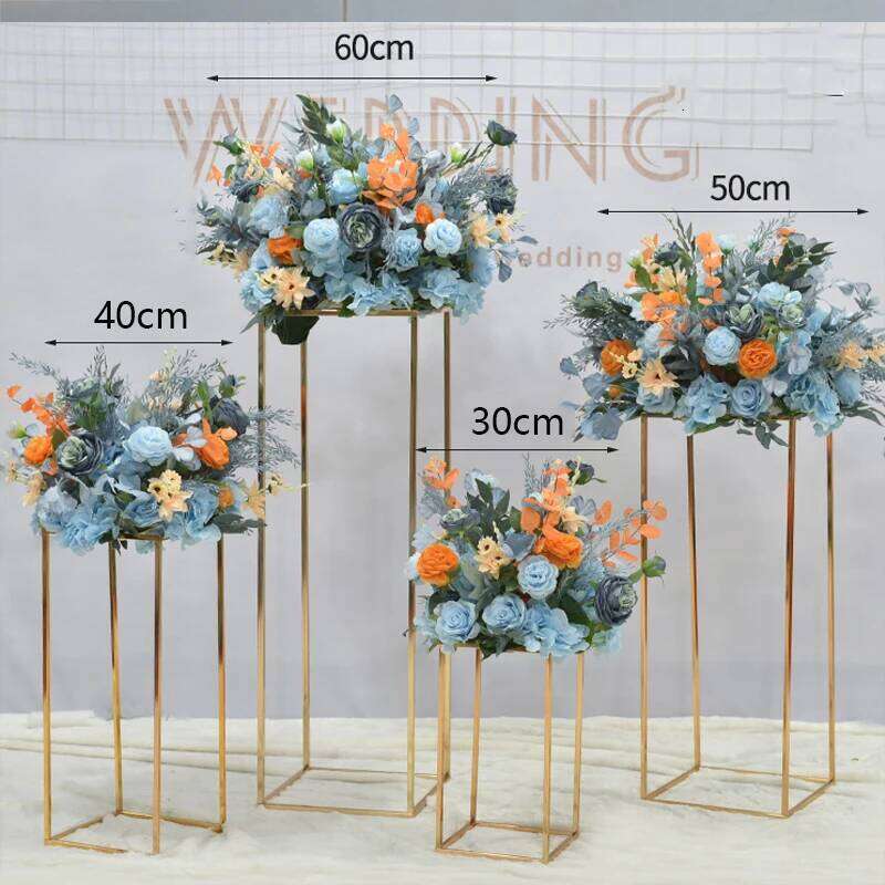 30/40/50/60/70cm Rose Hydrangea Artificial Flower Wedding Table Centerpiece Purple Floral Ball Party Stage Deco Prop decora Y260130