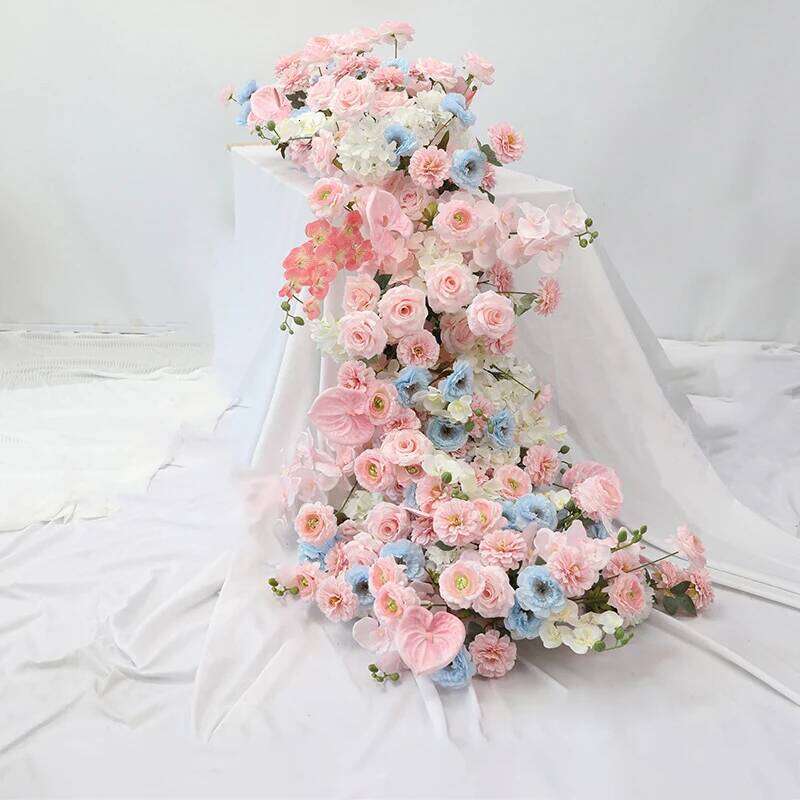 Luxury 200CM Artificial Flower Row Table Centerpiece Wedding Rose Peony Mix Flowers Backdrop Wall Arches Deco Party Stage Floral Y260130