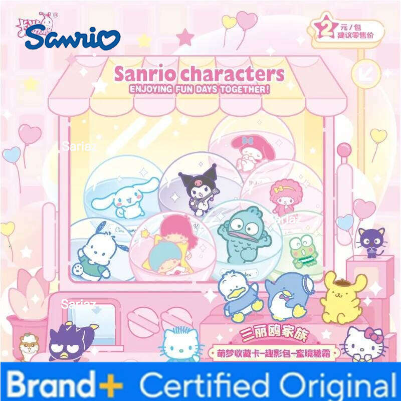 Sanrio KAYOU Genuine Card Mengmeng Fun Shadow Pack Honey Frosting Family Hello Kitty Cute Anime Collectible Cards Toys H2601301