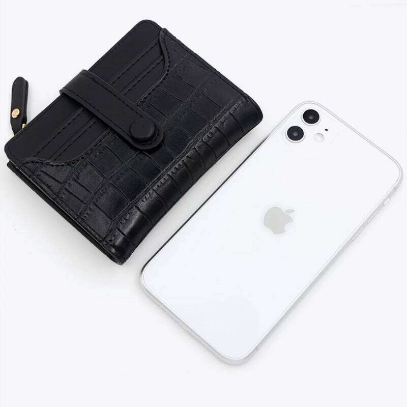 Crocodile Pattern Holder Women's Wallet Multi Color Snap Closure Mini Coin Purse Daily Commute Portable Slot Card Case Z260130