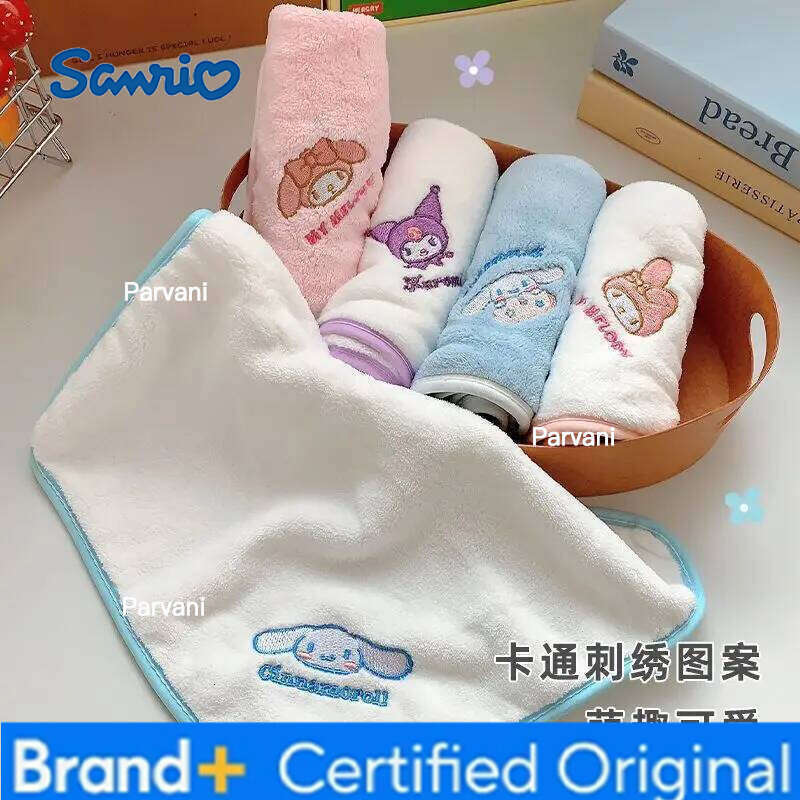 Sanrio 5pcs Cartoon Cinnamoroll Skin Friendly Absorbent Face Towel Suitable For Women Adults Children Handkerchiefs And Hand Towels H260130