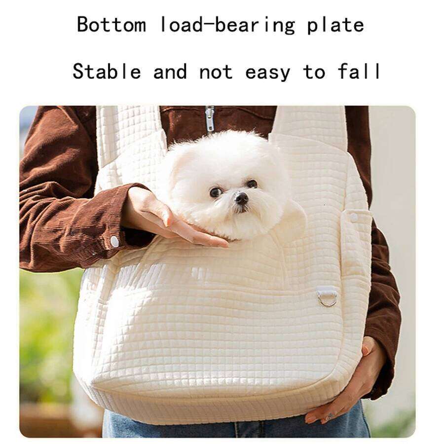 Minimalist Cross-Style Pet Carrier Portable Dog Backpack Small Double-Shoulder Outdoor Front Pack with Ad 26H0130