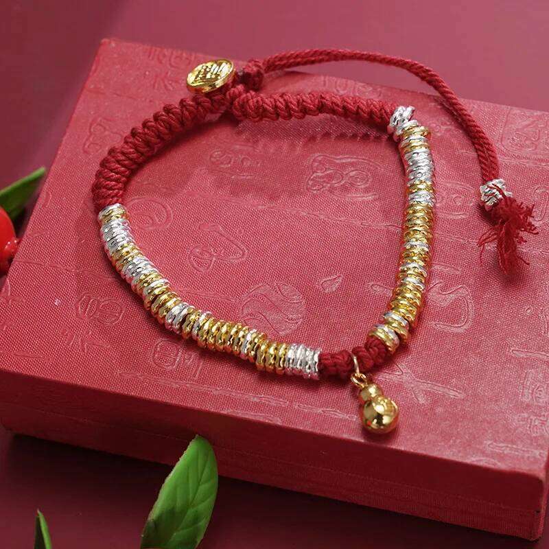 2026 Lucky Red Rope Bracelet Chinese Style Zodiac Horse Braided Hand Chain Women Fashion Jewelry Xmas New Year Gift