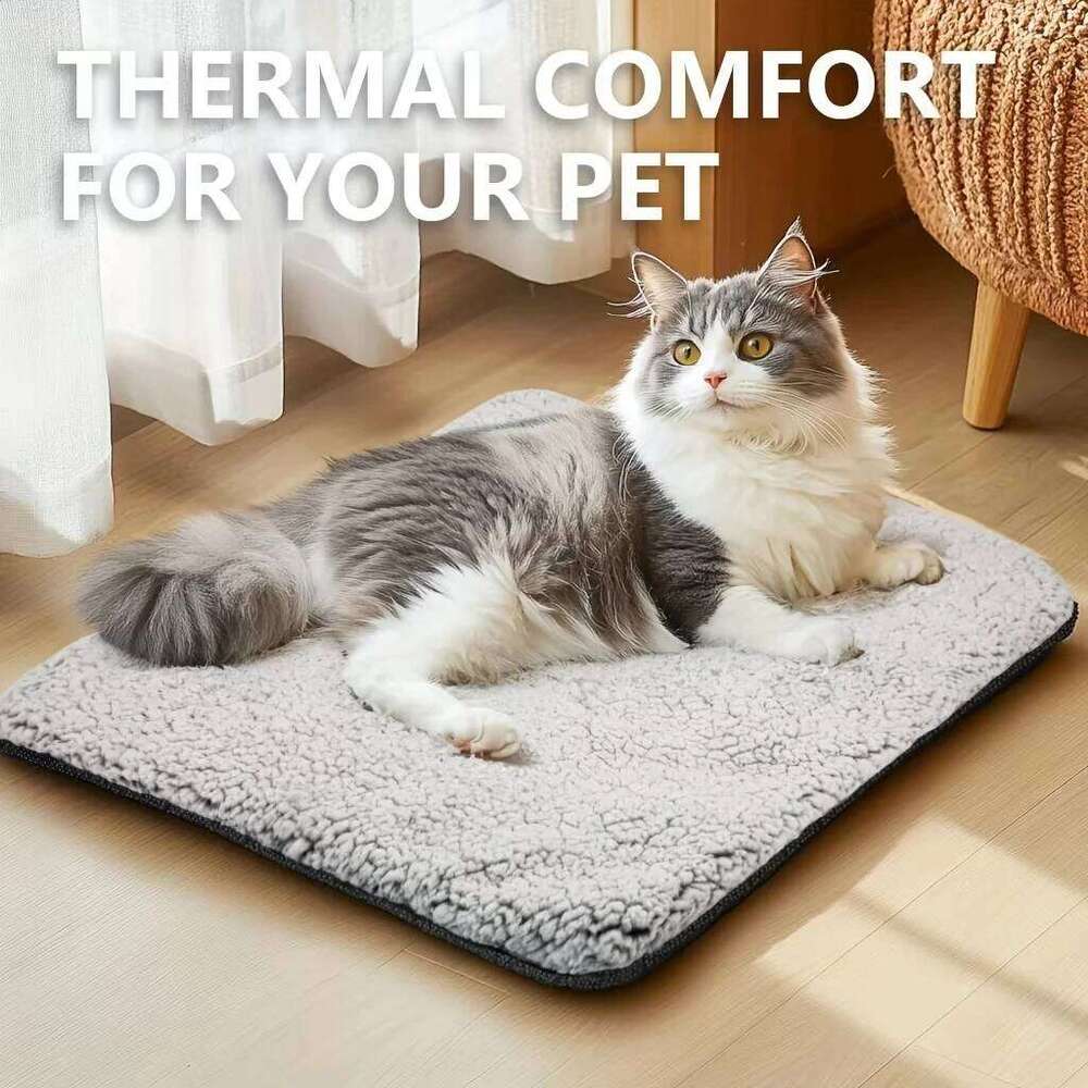 EFF Self-Heating Pet Pads Blanket Puppy Warm Cushion Mat for Cats Dogs Washable Pets with Thermal Body Heat Reflecting Core Pad 26W01130