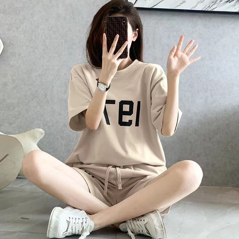 B1380-Home wear European and American suspender pants casual and comfortable women's pajamas set can be worn outside