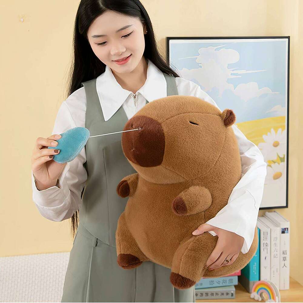 50cm Cartoon Snot Capybara Toy Kawaii Simulation Animal Cute Plush Soft Stuffed Doll Throw Pillow Large Size Birthday Gift Y260128