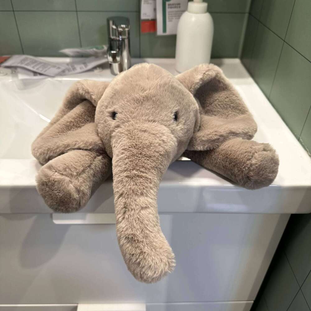 Super Soft Grey Toys Cute Stuffed Flappy Ears Long Plush Elephant Animals Plushy Hugging Pillow Kids Xmas Gift Y260128