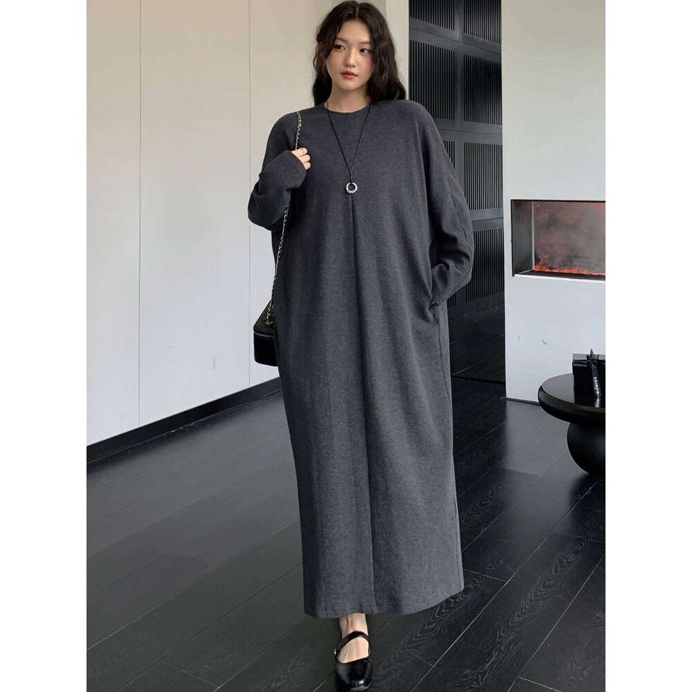 Autumn Winter Knitted Sweater Dresss Women Lazy Oaf Korean Loose Woman Female Jumper Dress Ladies Dresses Vestidos XJ260225