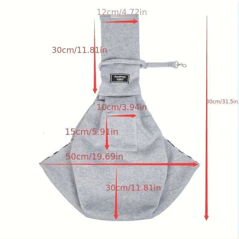 Sling Carrier Pet Shoulder Crossbody Bag, Portable Hands Free Double Sided Dog Travel Bag For Outdoor Supply 26H0130
