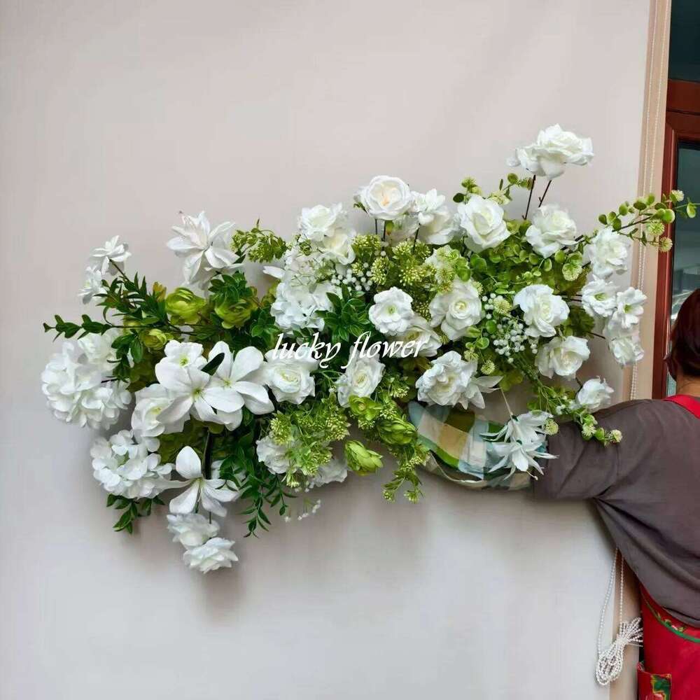 Customized Artificial Arch Decor Hang Flower Row Wedding Decoration Floral Backdrop Arrangement Engagement Props W260130