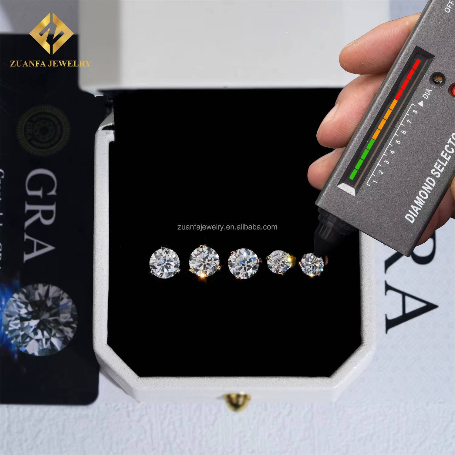 Hot Selling Fire Three Claws 925 Sterling Silver GRA Certificate S925 Silver Shining D VVS1 Moissanite Diamond Stud Earrings