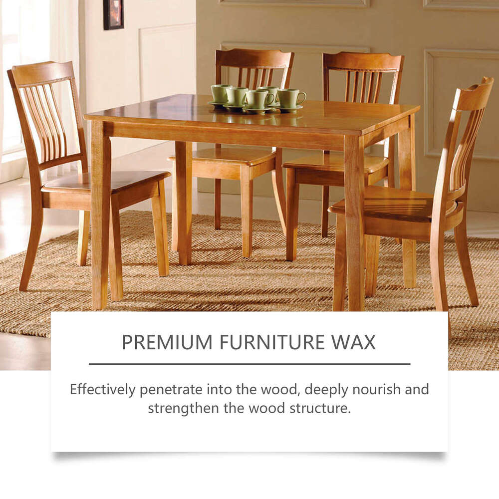 Jakehoe Beeswax Indoor Wooden Table and Chair Furniture Gloss Polishing Care Multi-purpose Maintenance Wax S260130