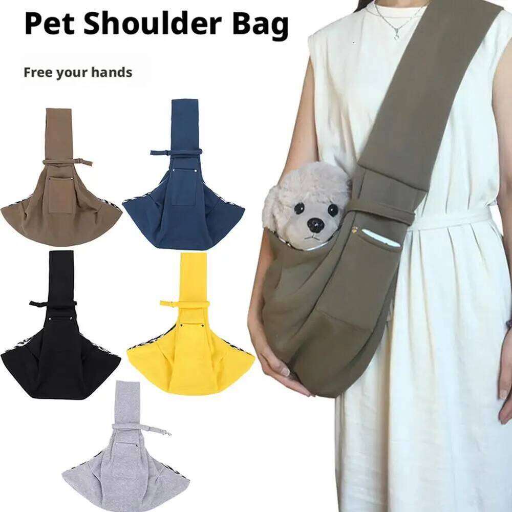 Sling Carrier For Small Dogs Cats Breathable Adjustable Crossbody Shoulder Bag Portable Foldable Outdoor Travel Pet Handbag 26H0130