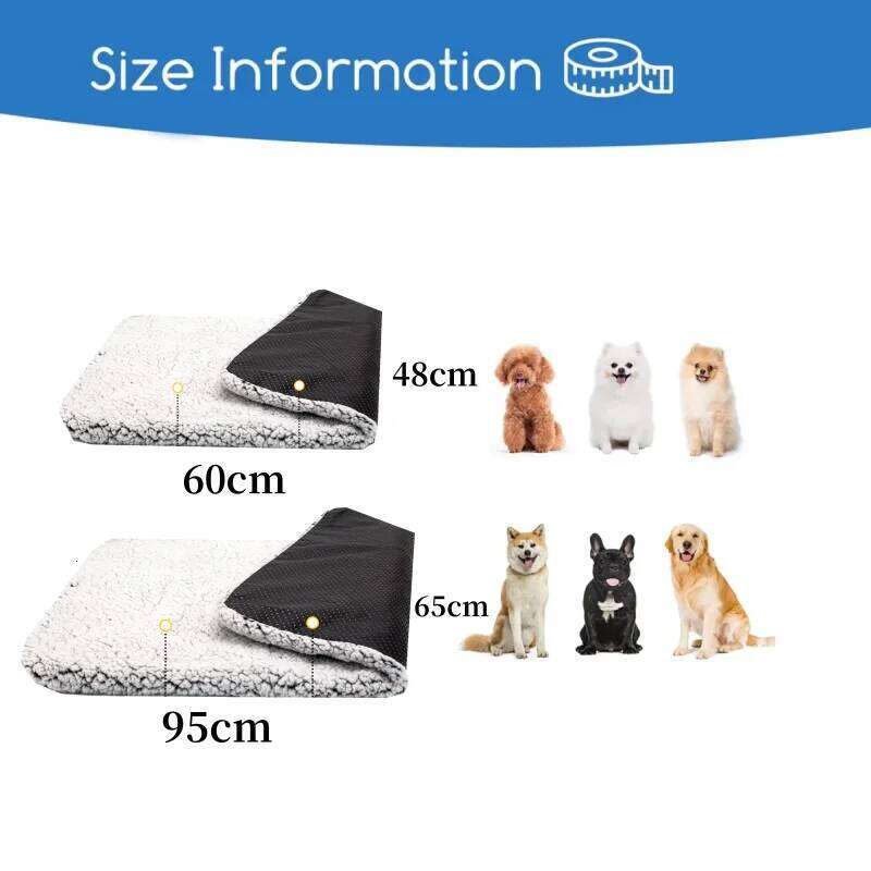 EFF Self-Heating Pet Pads Blanket Puppy Warm Cushion Mat for Cats Dogs Washable Pets with Thermal Body Heat Reflecting Core Pad 26W01130