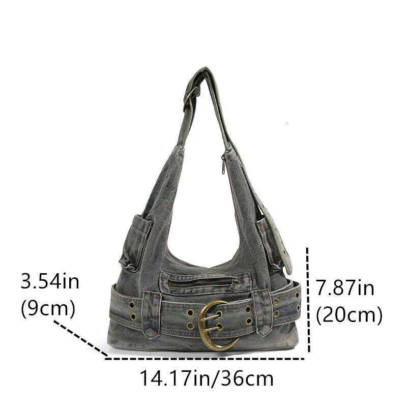 Denim Backpacks Shoulder Bag High Capacity Retro Fashion Canvas Crossbody Woman Bags Tote High Quality Sweet Cool Girl Versatile