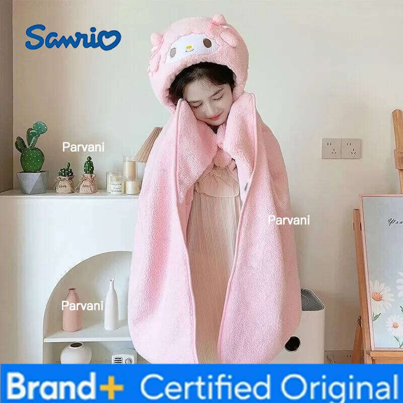 Sanrio Japanese Cute Cartoon My Sweet Piano Coral Fleece Laziness Cloak Shawl Student Office Nap Air Conditioning Blanket Gift H2601301