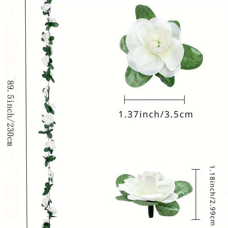 250CM Artificial Rose Rattan Vine - Wedding/Home Room/Autumn Garden/Outdoor Arch/Christmas Decor & DIY Fake Plants Y260130