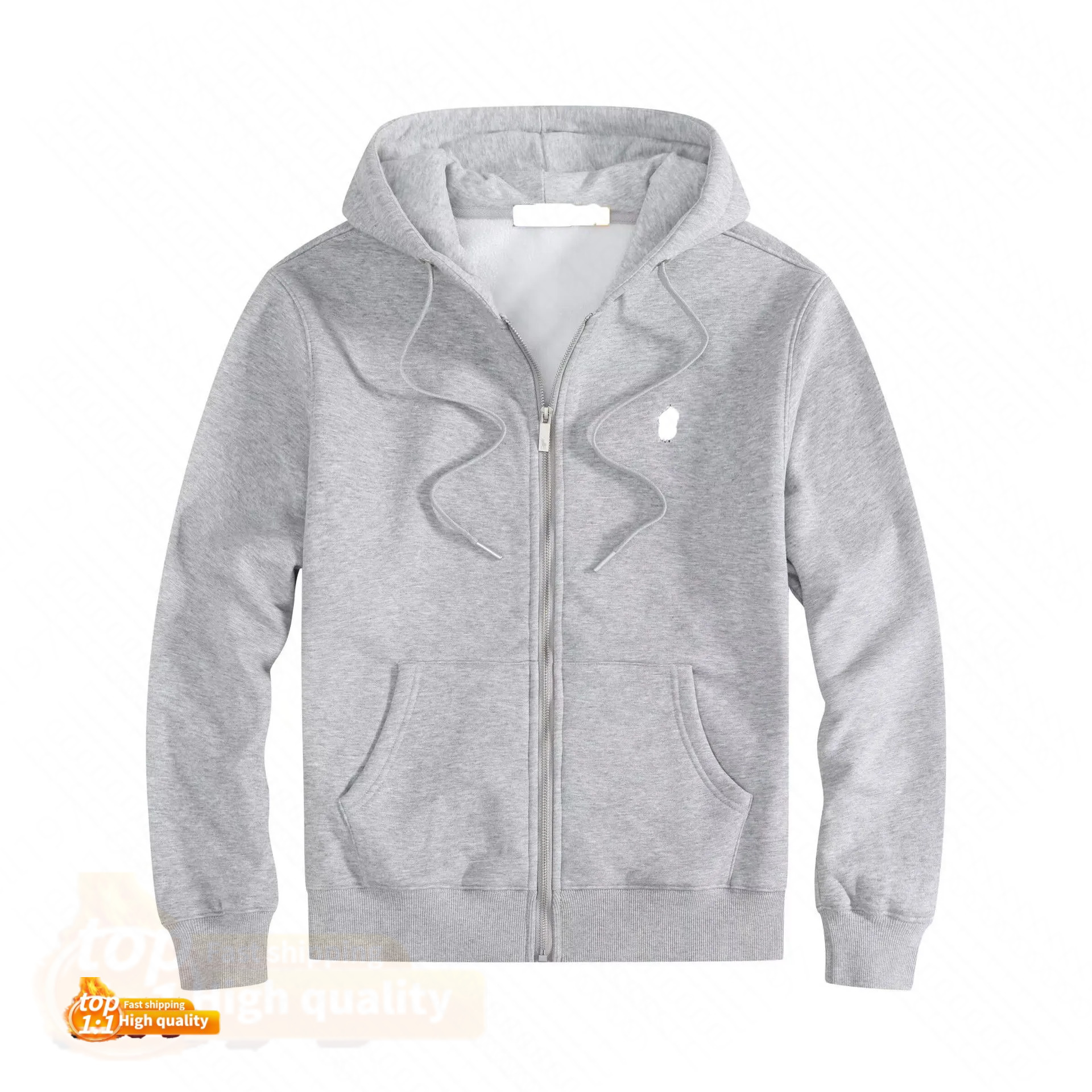 Designer hoodie Polo Jacket Zip Up Hoodie CottonPolyester Optional Fashion Autumn Coat Mens Relax Fit Casual Athletic Hoody Pony Shirts Long Slve Pullover S251030