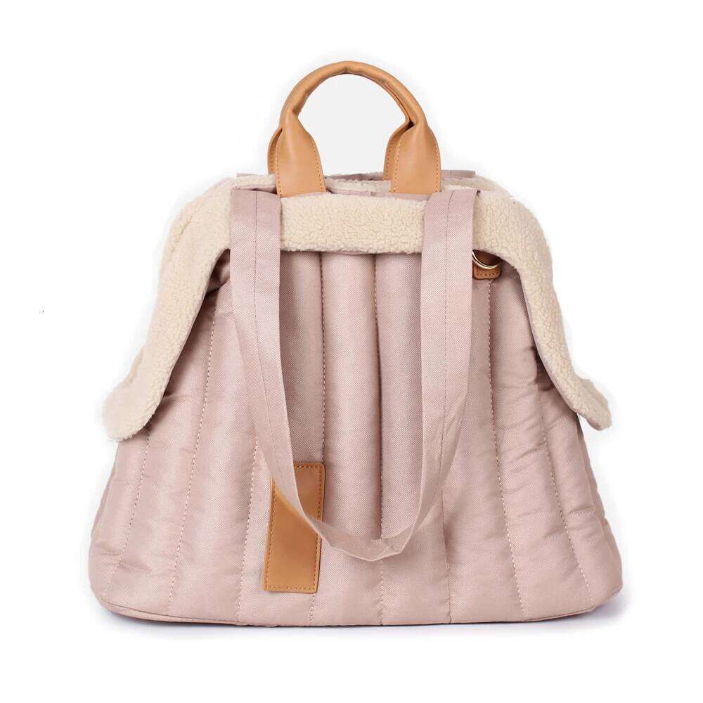 Luxury Dog with Thicken Removable Fleece Lining Winter Warm Quilted Head-Out Carrier Bag for Cats Small Dogs Tote Purse 26H0130