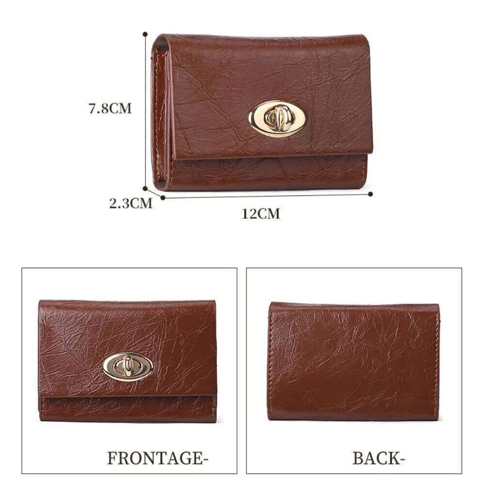 Fashion Short Women Wallet Waterproof Solid Color Coin Purse PU Leather Multi Layer Credit Card Holder Gifts Z260130