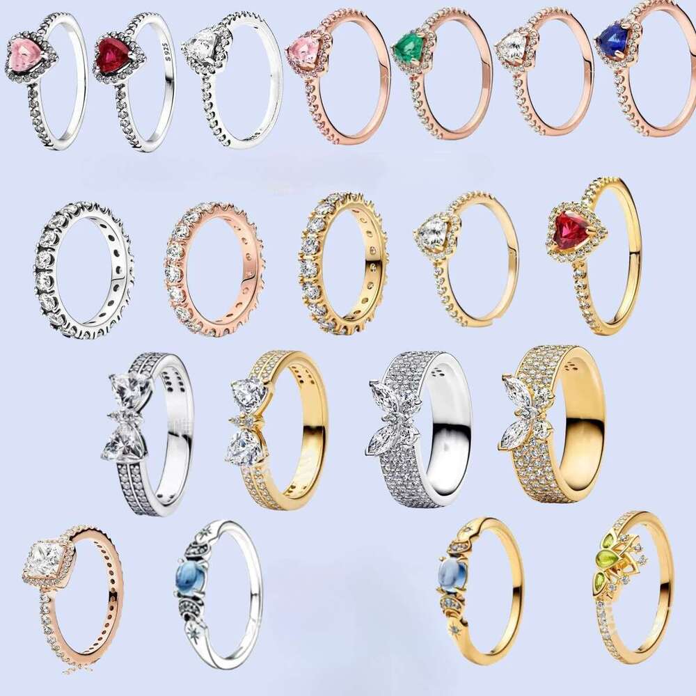 Rings Designer For Women Heart Ring Gold Bow Ring Silver Full Diamond Ring Rose Gold Square Diamond Ring Suitable For Daily Wear Valentine's Day 
