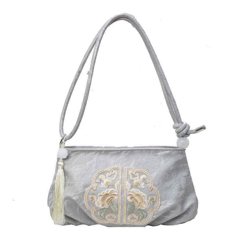 Ancient Chinese Silver For Women New Trendy Summer Crossbody Relaxed National Style Underarm Cloud Bag SHANGFANNI