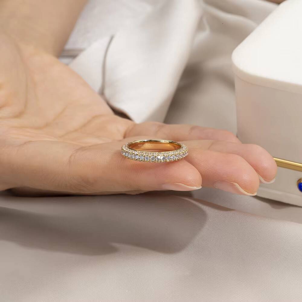 Messi Jewelry MSR-1685 Lab Diamond Round Diamond 18k for Wedding Gift