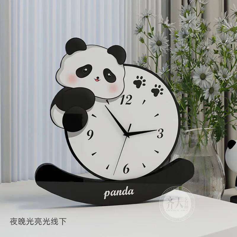 Panda Creativity Decoration Item Silent Simple Table Clocks Modern Fashionable Home Decor Jam Tempat Duduk YS40CC W260130