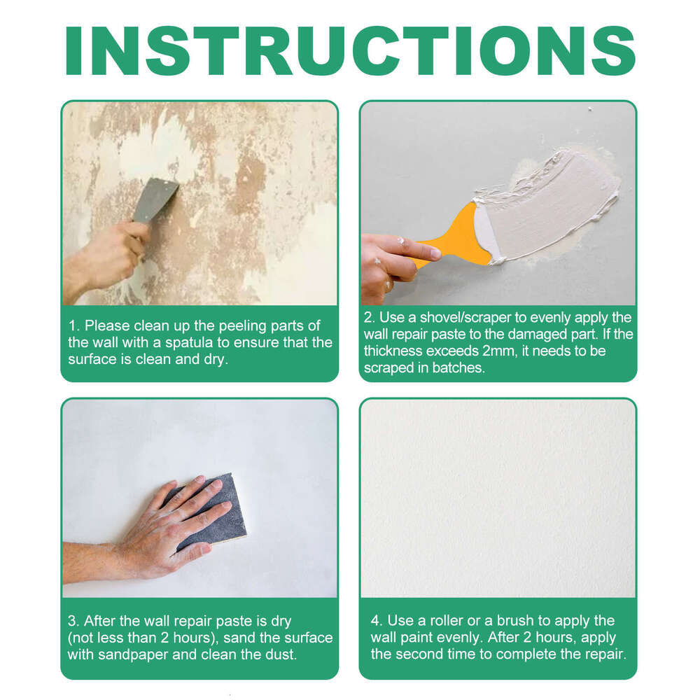 Jue-Fish Stain Covering Agent Peeling Moisture-Proof Wall Paint Crack Repair Paste S260130