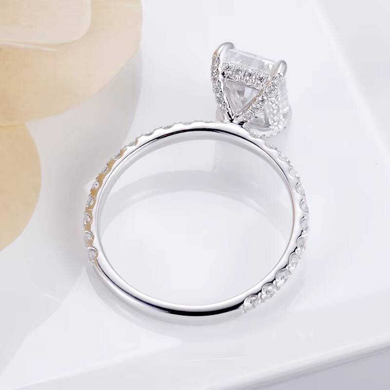 MSR-776 18K Gold Engagement Rings for Women Radiant Shape High Quality Lab Grown Diamond Ring