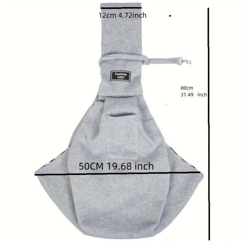 Foldable Dog Sling Carrier, Hands-Free. Large Capacity,Adjustable Strap.Comfort & Convenience for Travel.Orange/Gray/Brown/Blue. 26H0130