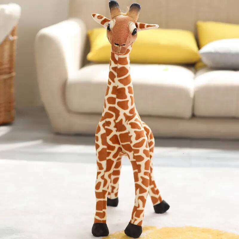 Real Life Giraffe Plush Toys High Quality Stuffed Animals Dolls Soft Room Decor35-60cm Kids Baby Birthday Christmas Gift Y260128
