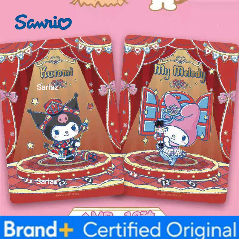 Sanrio KAYOU Collection Star Family Cute Hello Kitty Pompom Purin Warm Winter Clear Snow Cards Children Christmas Gifts H260130