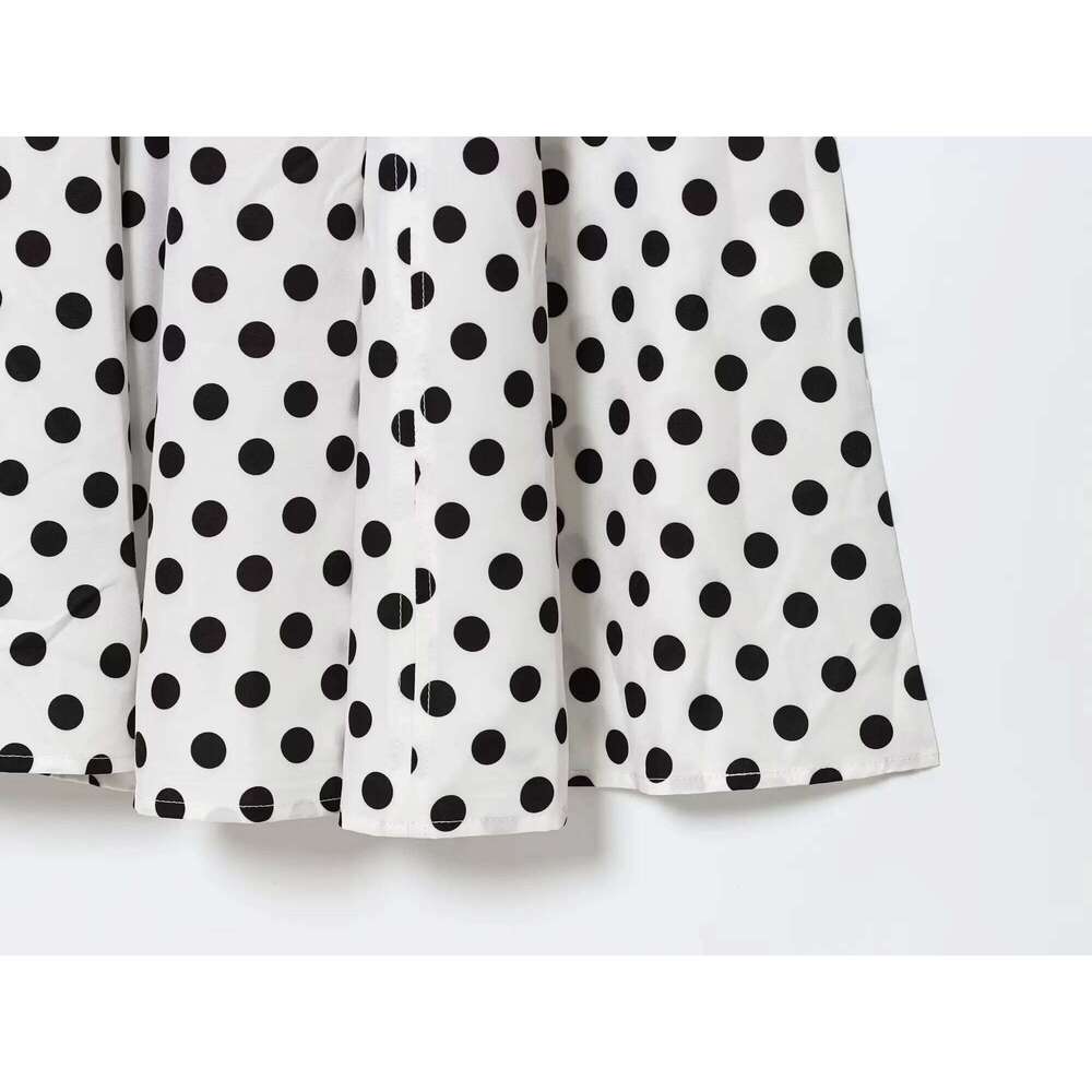 2025 Summer New Arrivals Women's Wear Temperament Elegant Polka Dot Round Neck Sleeveless Dress XJ260130