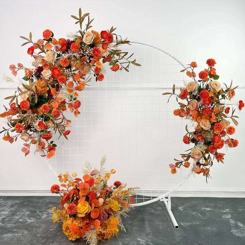Wedding Props Artificial Crescent Row Arrangement Table Flower Ball Finished T stage Road Lead Decor FloralWedding Arch Y260130