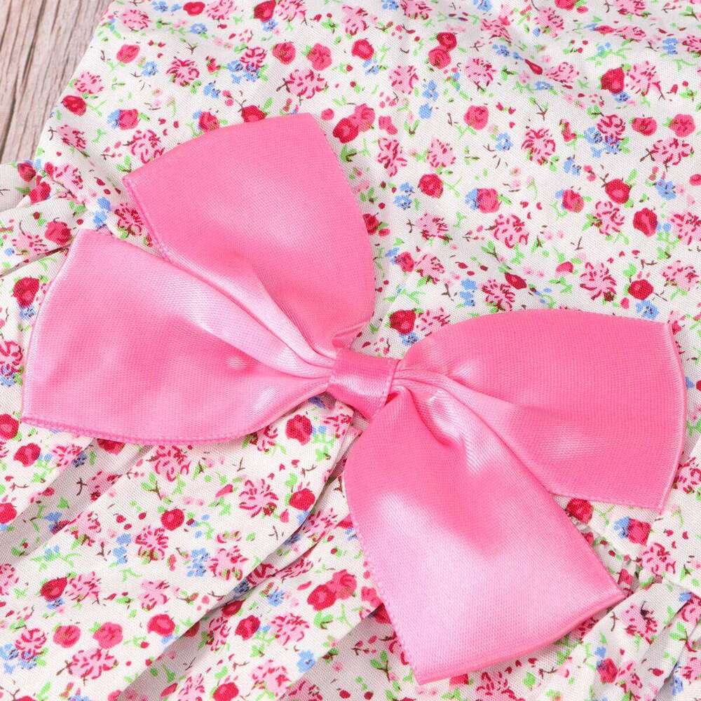 Princess Dress for Small Dogs Pink Medium Floral Tutu Style Clothes Cute Comfortable Walking Party Event Pet Dog Skirt H260130