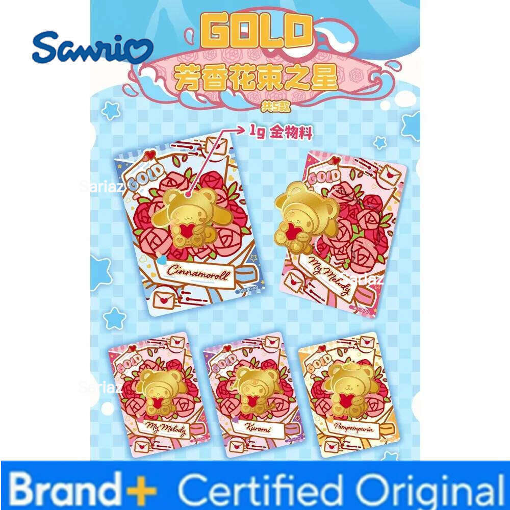 Sanrio New KABAO Genuine Cartoon Collection Popular Celebrity Member Donut Pattern Theme Rare Card Family Table Toys H260130