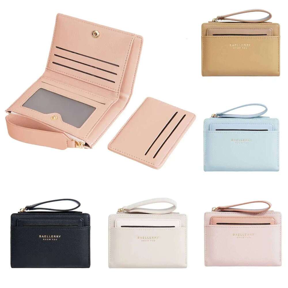 Colorblock Bifold Zipper Buckle Coin Purse New Hand Women's Short Wallet Fashion Multi-slot Card Holder Z260130