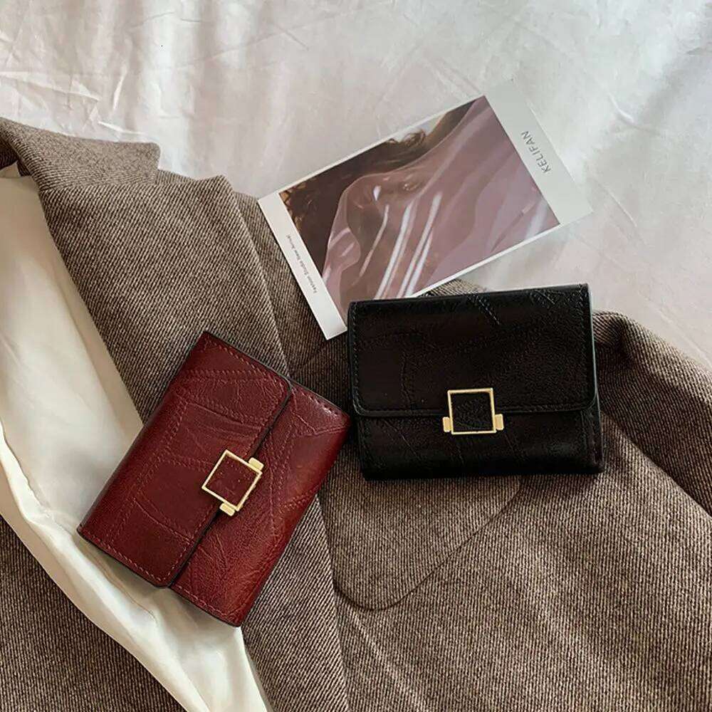 Women Female Multi-Card Mini Clutch Bag Vintage Coin Short Wallet Card Holder Small Purse Z260130