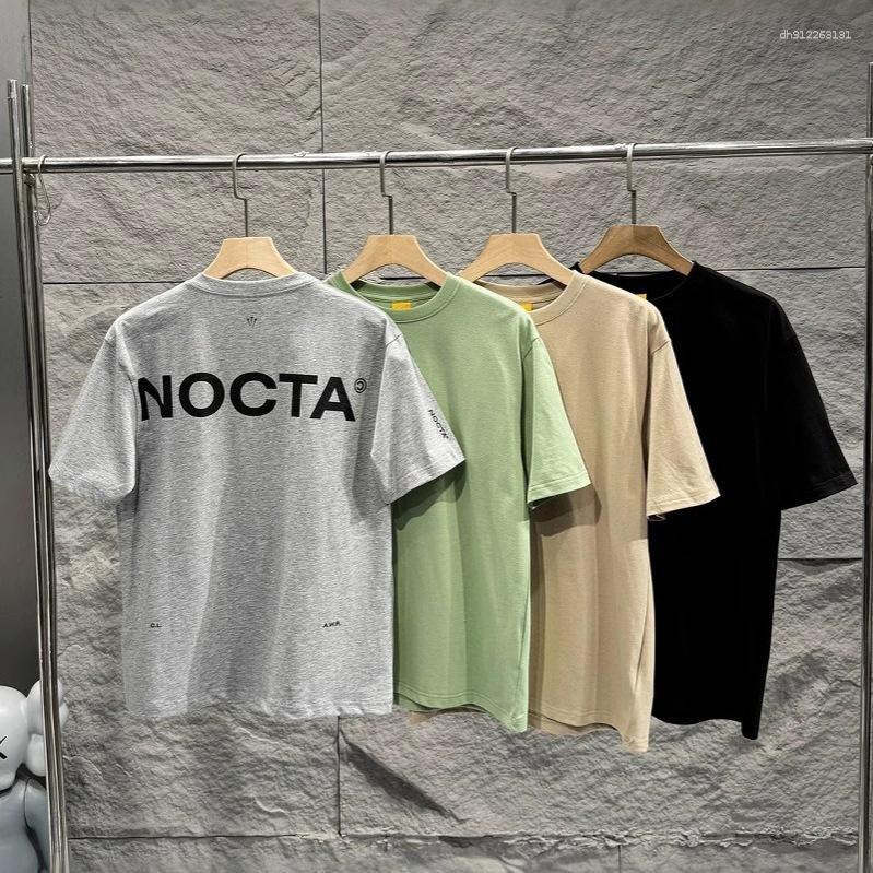 Men's T Shirts Drop Nocta 2026 Summer Couple Letter Printed Round Neck Short-Sleeved T-Shirt Black Gray Green