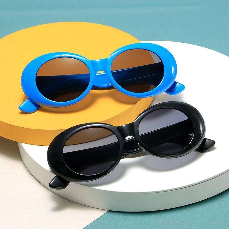 street trends, personalized Children's fashion photos, white sunglasses for boys and girls, small oval sunglasses, UV resistant H260130
