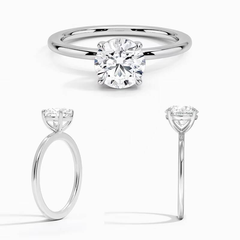 Round 1CT IGI Certificate D VVS2 Fine Jewelry Wedding Solitaire Engagement Ring 10K 14K 18K Gold HPHT CVD Lab Grown Diamond Ring