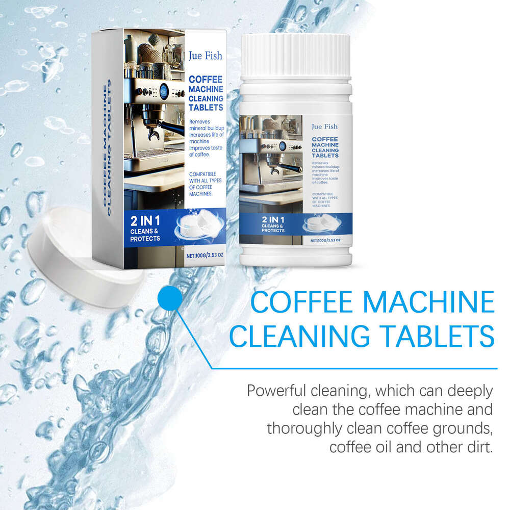 Jue-Fish Coffee Machine Filter Net Removing Dirt Stains Maintenance Renovation Cleaning Tablets S260130