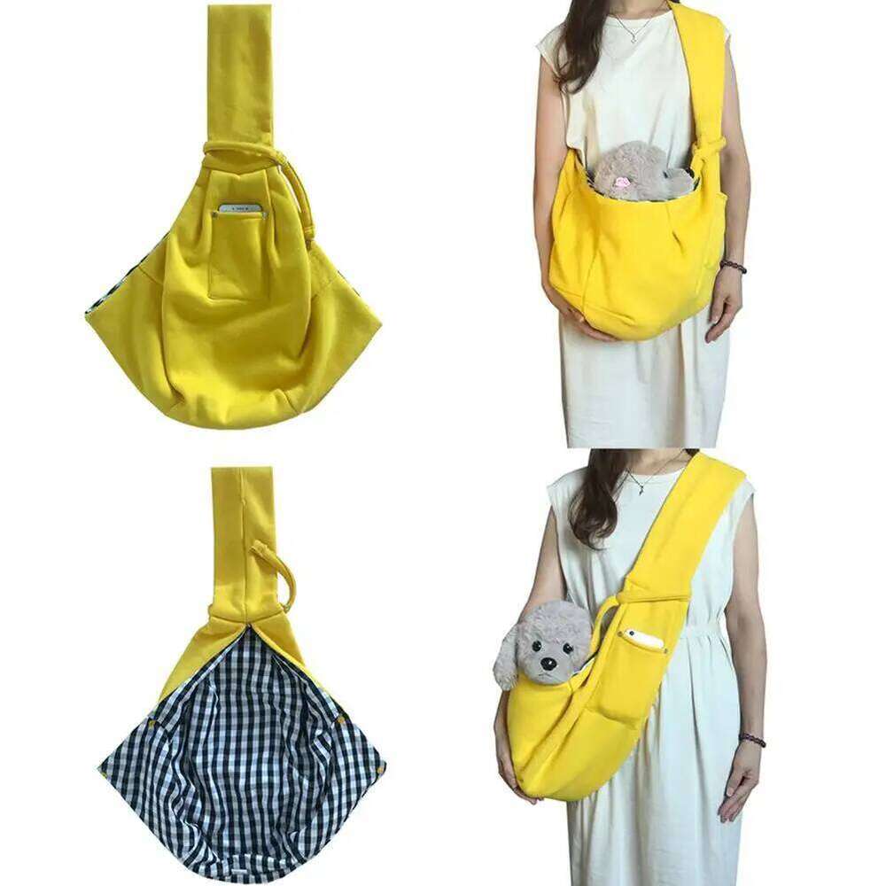 Sling Carrier For Small Dogs Cats Breathable Adjustable Crossbody Shoulder Bag Portable Foldable Outdoor Travel Pet Handbag 26H0130