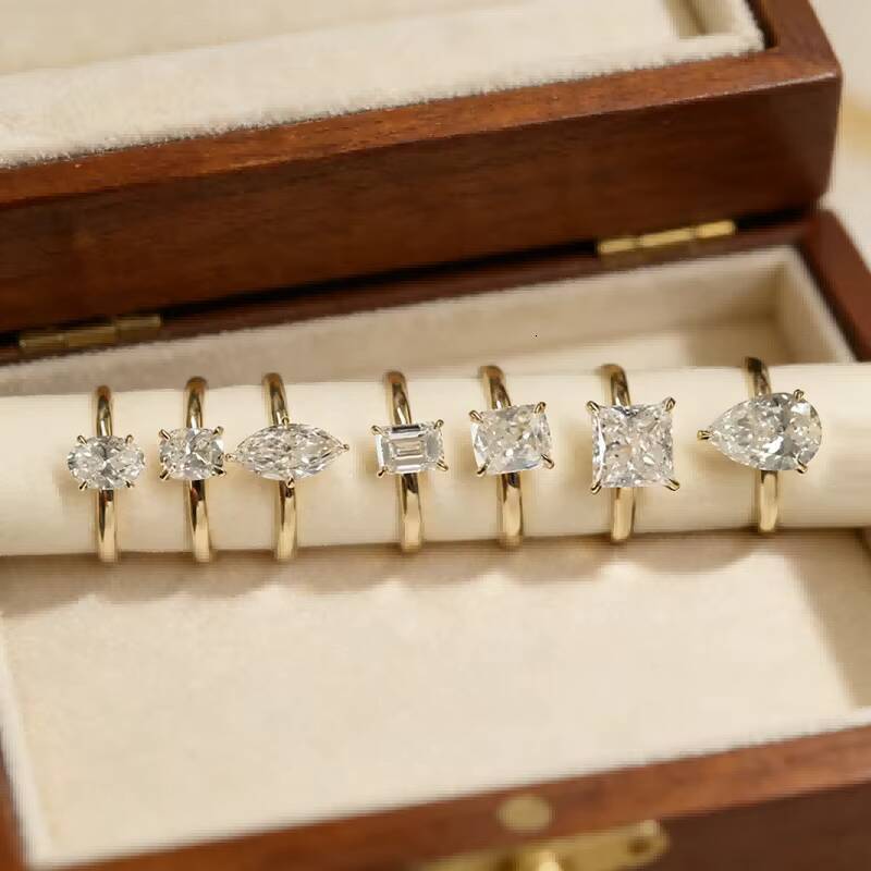 10K White Gold Lab Diamond Ring 65mm 1ct Round Cut HPHT CVD DEF VS Lab Grown Diamond With Jewelry IGI Certificate Gold Ring