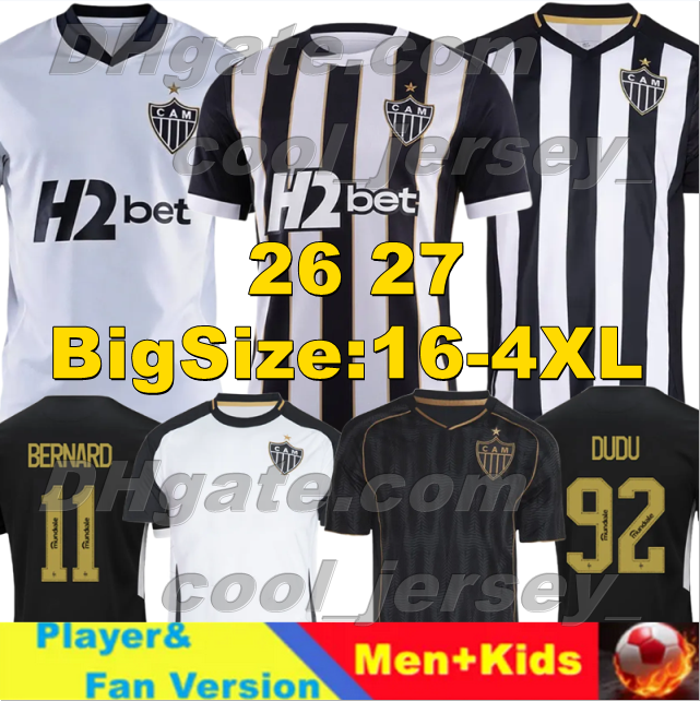 4XL 2026 2027 Clube Atletico Mineiro Soccer Jerseys REINIER BERNARD HULK DUDU JR SANTOS CUELLO Men Uniforms 26 27 BIEL ALEXSANDER G.SCARPA FRANCO ALONSO kids kits sets