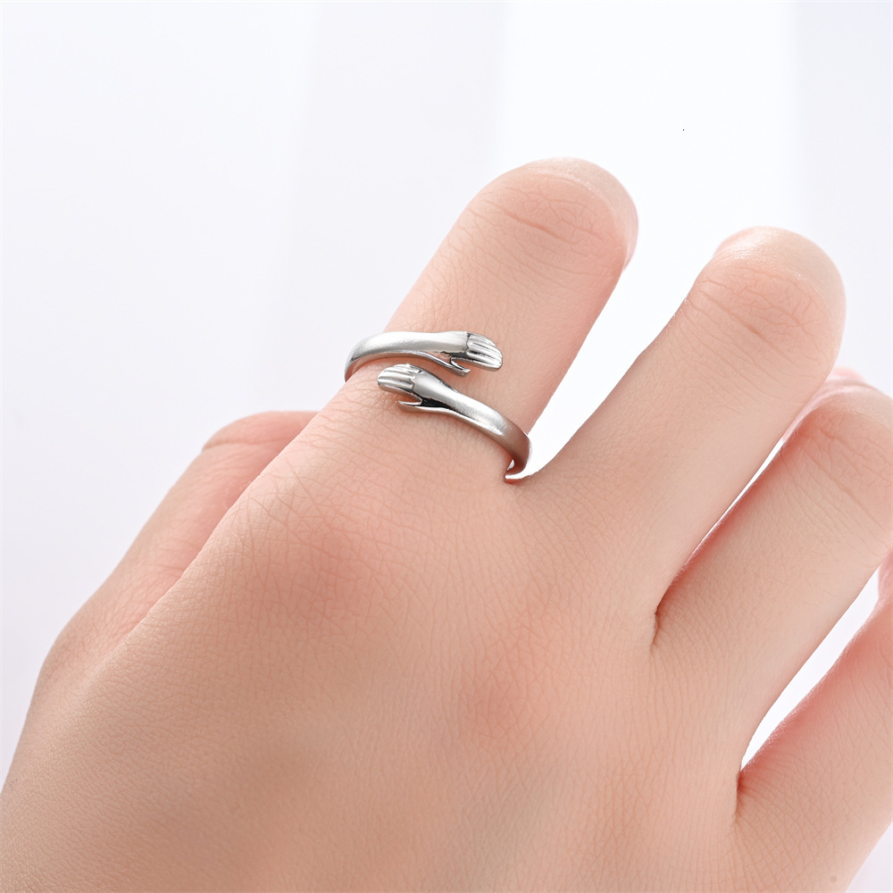 New Hydraulic Love Hug i love always with you Couple Rings