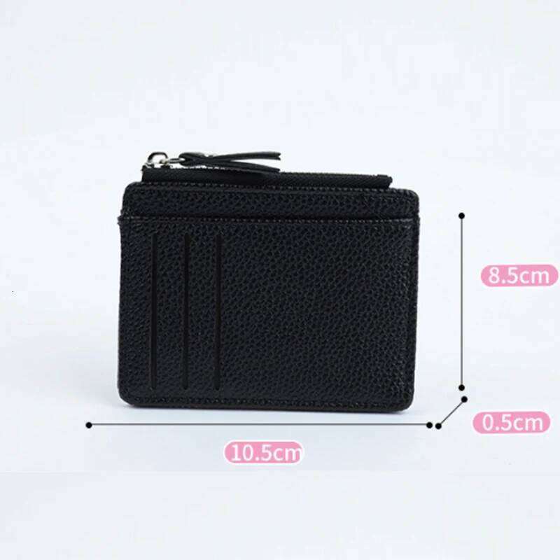 Fashion Mini ID Holders Bags Men/Women Business Credit Holder PU Leather Slim Bank Card Case Organizer Wallet Zipper Z260130