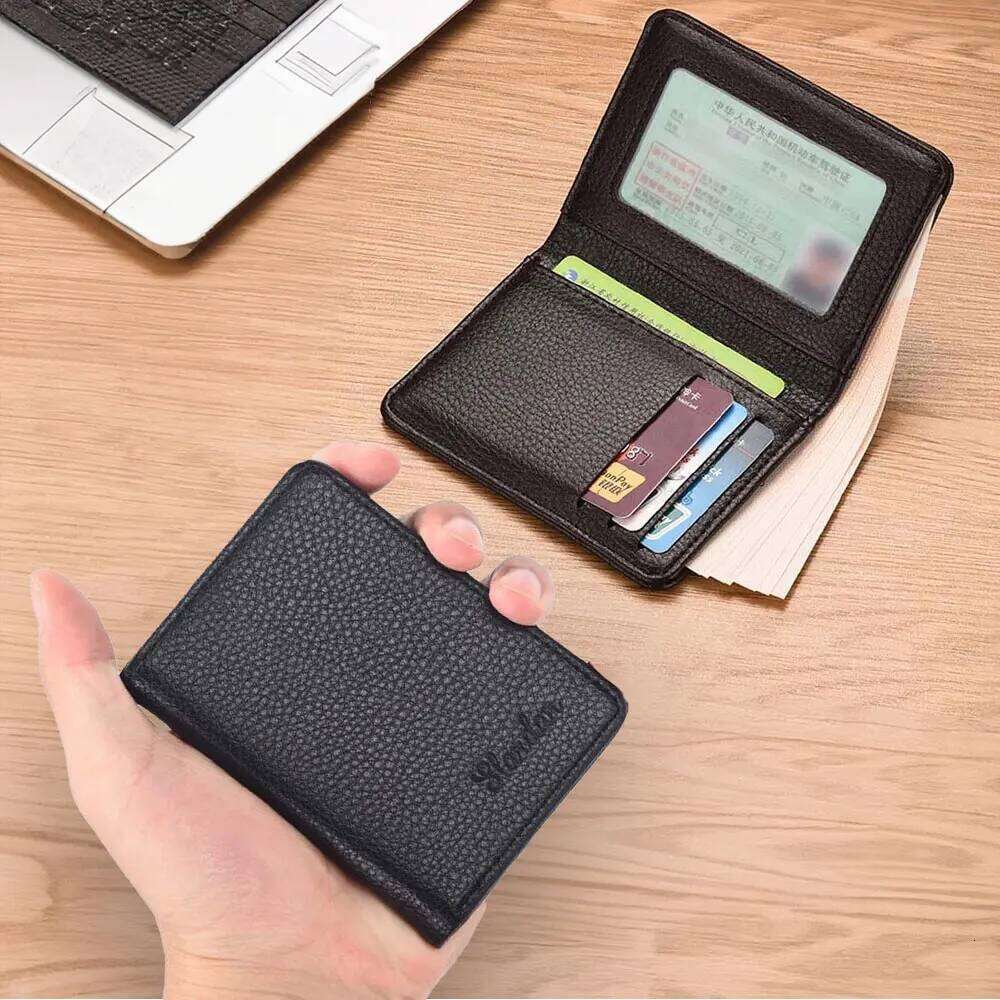 Ultra Thin Men's Vertical PU Wallet With Card Holder Multifunctional Leather Case for Cards and Driver's License Purse Z260130