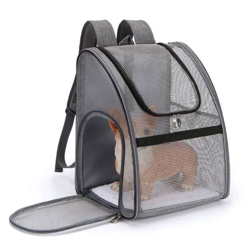 Pet cat small dog out wire fully transparent portable foldable backpack breathable pet supplies 26H0130